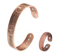 XFSRG 2 Stück Magnetische Armband Ringe Set Starken Magneten Vintage Verstellbar Energiearmband Fingerring Schmuck für Damen Herren
