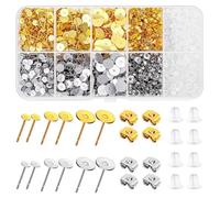 XFSRG 2000 Stück Ohrringe Selber Machen Set Ohrringe Basteln Diy Zubehör Ohrstecker Rohlinge Hypoallergen für Ohrringherstellung und Schmuckherstellung (Set 1)
