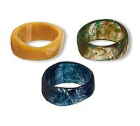 XFSRG 3 Stück Armband aus Acrylharz für Damen Transluzent Armband Vintage Acryl Bracelet Geometrisches Unregelmäßiger Harzarmband-Set für Frauen Mädchen