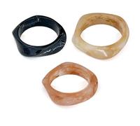 XFSRG 3 Stück Armband aus Acrylharz für Damen Unregelmäßiges Geometrisches Armband Breit Klobig Statement-Armreif Set Geschenk Muttertag für Frauen Schmuck