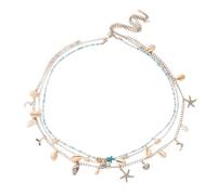 XFSRG 3 Stück Bauchkette Damen Boho Stil Taillenkette Muschel mit Seestern