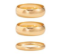XFSRG 3 Stück Breiter Armreif Damen Großes Armband Minimalistischer Statement Armreifen Modisches Schmuckstück für Alltag und Party (Gold)