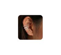 XFSRG 3 Stück Vintage Ohrringe Set Silber Ohrclips ohne Ohrloch mit Kettendesign Zirkonia Details und Perlenstruktur Eleganter Ohrschmuck für Damen Alltag und Feste (Silber)