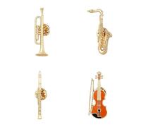XFSRG 4 Stück Musikinstrument Brosche Set Mini Musikinstrument