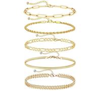 XFSRG 5 Stück Armbänder Set Damen Armband Armreif Schmuck Armkette Armschmuck Bracelets Bangles Schmuckset Armreifen Armkettchen Armspange Kettenarmband Geschenk Modeschmuck (C)