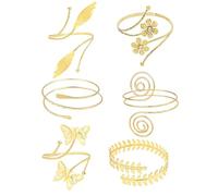 XFSRG 6 Stück Armband Damen Oberarmarmband Blumen Schmetterlinge und Blätter Armbänder Elegant und Retro Individueller Schmuck