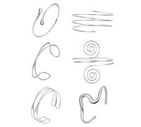 XFSRG 6 Stück Armband Schlichte Geometrische Form Armbänder Oberarmarmband Verstellbar Geeignet für Verschiedene Outfits