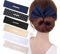 XFSRG 6 Stück Haarknotenmacher Schleife Dutt Maker Hair Bun Maker Magischer Haarknoten Haarknoten Former Haarschmuck für Damen Mädchen Elegante Hochsteckfrisur für Alltag Party Hochzeit