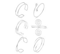 XFSRG 6 Stücke Oberarm Armbänder für Damen Einstellbare Vintage Oberarmmanschette Minimalistischen Boho Punk Griechische Armband Swirl Arm Armreif Set Verstellbaren（#B）