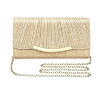 XFSRG Abendtasche Damen Umschlag Clutch Plissee Glitzer Abendtasche Clutch