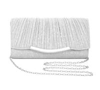XFSRG Abendtasche Damen Umschlag Clutch Plissee Glitzer Abendtasche Clutch