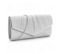 XFSRG Abendtasche Damen Umschlag Clutch V Falten Clutch mit Kette Glitzer