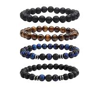 XFSRG Armband Damen Naturstein Perlenarmband Set Schmuck Damen Armbänder für Frauen Elegante Handgelenk Schmuckstücke für Alltag und Party