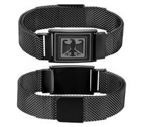 XFSRG Armband Herren mit Adler Element Edelstahl Schmuck mit Verstellbares Mesh Magnetverschluss Herren Deutschland Armband Adler Gravur Männer Schmuck Geschenke