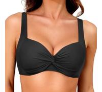 XFSRG Bikini Oberteil Damen Sexy Bikini mit Knoten BH-Pads Bikini Top Verstellbar Swimsuits Top Bademode Vacation（XL）