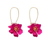 XFSRG Blumen Ohrringe Damen Hängend Lange Ohrringe Blumen Design Böhmische Ohrstecker Modischer Schmuck für Frauen Mädchen Prom Hochzeit (Rosa)