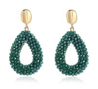 XFSRG Boho OhrringeHängend für Damen Tropfenförmige mit Kristallperlen Handgefertigt Leicht und Auffällig für Reisen Strand Musikfestivals Alltagsoutfits