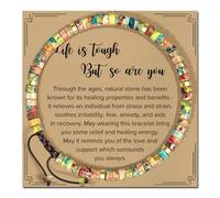 XFSRG Chakra Armband Reiki-Yoga-Armbänder Geflochtenes Verstellbares Edelsteinarmbänder Natur Stein Edelsteinarmband Schmuck (Mehrfarbige 2)