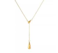 XFSRG Damen Halskette Goldkette Modeschmuck Kette mit Tropfenanhänger für Mädchen und Frauen Elegante Schmuckstücke für jeden Anlass
