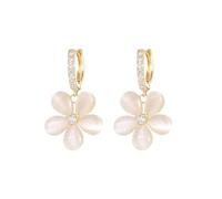 XFSRG Damen Ohrringe Silber Gold Hängend Blumen Design Lange Ohrringe für Mädchen Hochzeit Schmuck Vintage Stil