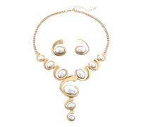 XFSRG Damen Schmuckset Boho Western Stil Vintage Anhänger Halskette mit passenden Ohrringen Einstellbar Lagenfähig Allergikerfreundlich Nicht Anlaufend