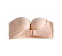 XFSRG Damen TräGerloser BH Push Up BH mit Vorderer Schnalle Große Größe Bandeau BH Ohne BüGel RüCkenfrei BH mit Abnehmbare Träger (36/80D)