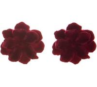 XFSRG Elegante Blüten-Ohrringe aus Samt für Frauen Modische Statement-Ohrringe für besondere Anlässe Schmuck für Damen in Rot