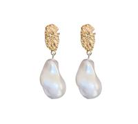 XFSRG Elegante Damen Ohrringe mit Perlen und Gold, Hochwertiger Schmuck für Hochzeit und besondere Anlässe
