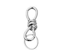 XFSRG Eleganter Schlüsselanhänger Damen Gold Metall Taschenschmuck Autoschlüsselanhänger für Alltag und Reisen (Silber)