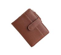 XFSRG Geldbörse Damen Leder Damen Geldbeutel Klein Weich Bequem Süß Münzfach Portemonnaie mit Zipper Brieftasche Vielen Fächern (Braun)