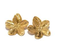 XFSRG Gold/Silber Kirschblüten-Ohrringe für Damen - Statement Boho Blume Blütenblatt Tropfen Vintage Schmuck für Frauen und Mädchen