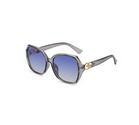 XFSRG Große Sonnenbrille Damen Elegante Polarisiert UV400 Sonnenschutz Schutz Klassisch Vintage Brille Mode (Grau)