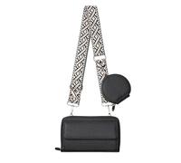XFSRG Handytasche mit Geldbörse zum Umhängen Damen Kleine Handy Umhängetasche Schultertasche Handy Umhängetasche Damen mit Breitem Schultergurt und Münzetui (Schwarz)
