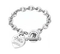 XFSRG Herzförmiges Anhängerchen Armband Damen Edelstahl Armbänder Modisch und Vielseitig Minimalistisch Armbänder für den Alltag Verabredungen Partys