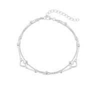 XFSRG Herzförmiges Armband Damen Doppellagig Elegant und Raffiniert Armbänder Modisches Accessoire für Verschiedene Anlässe Geeignet