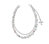 XFSRG Hosenkette Damen Herren mit Perlen Kreuz Anhänger