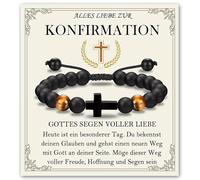 XFSRG Kreuz Armband für Jungen als stilvolles Geschenk zur Taufe Kommunion oder Konfirmation aus hochwertigem Material (KONFIRMATION)