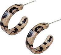XFSRG Leopard Creolen Ohrringe für Damen Trendige Gold Ohrringe mit Leopardenmuster Modischer Schmuck für Party und Alltag