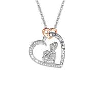 XFSRG Mutter und Tochter Halskette Herz Kette mit Mutter und Kind Geburtstag Anhänger Schmuck Geschenke für Mama Muttertag Kette Weihnachtsgeschenke für Frauen (B)
