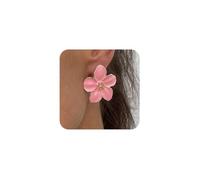 XFSRG Ohrringe Damen Blumen Design Modische Lange Ohrringe Für Alltag Und Besondere Anlässe (Rosa)