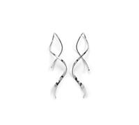 XFSRG Ohrringe Damen Elegante Spirale Design Silber Lange Hänger Schmuck Mode Accessoire für Party und Alltag (Silber)