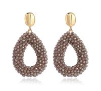 XFSRG Ohrringe Damen Handgewebter Kristall Ohrring Modebewusst Ohrringe Kreative Accessoires im Bohemian Stil Geburtstagsgeschenk