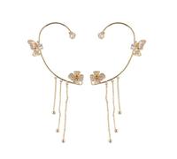 XFSRG Ohrringe in Schmetterlingsform Blumen Zirkonia Glänzend Vintage Ohne Bohren Hypoallergen für Frauen und Mädchen