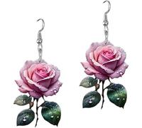 XFSRG Pandora Ohrringe Silber 925 Rosendesign Elegante Ohrringe für Frauen Schmuck für Festivals und besondere Anlässe