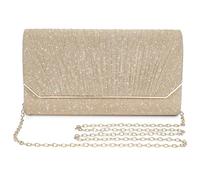 XFSRG Plissierte Abendhandtasche Damen Clutch Handtaschen 22×14×4,5 cm Elegante Handtasche Damen Geeignet für Alltag und Besondere Anlässe (Gold)