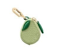 XFSRG Schlüsselanhänger Damen Leder Frucht Design Taschenanhänger Mini Stilvoller Autoschlüsselanhänger für Alltag und Reisen (Avocado)