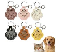 XFSRG Schlüsselanhänger für Haustier Haar Erinnerung, 6 Stück Als Pfote Schlüsselanhänger Leder, Tierhaar Erinnerung Anhänger Andenken an Verstorbene Katzen, Geschenk für Hundebesitzer