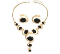 XFSRG Schmuck Set Spiralförmig Schmucksets für Damen Collier Silber Silber Brautschmuck Goldschmuck Damen Schmuckset Gold Schmuck