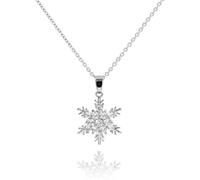 XFSRG Schneeflocken Halskette für Mädchen Elegante 925er Silberkette mit funkelndem Schneeflockenanhänger Kommunion Geschenke für Mädchen Erstkommunion Schmuck Geburtstagsgeschenk für Frauen