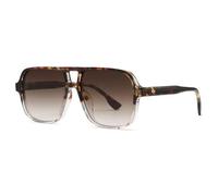 XFSRG Sonnenbrille Damen Herren Retro Sonnenbrille Pilotenbrille Eckig Brille Groß Gläser Sunglasses UV400 Schutz Blendschutz Geeignet FüR Camping Fotografie Outdoor Geschenk（Braun）